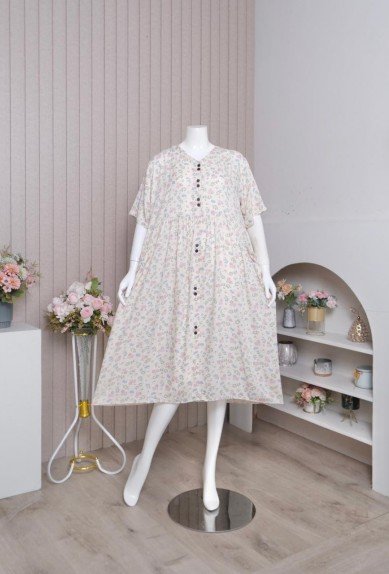 TERBARU ZORAYA Yasmina Dress Rayon Premium Adem Dan Lembut Mudah Disetrika Busui Friendly All Size