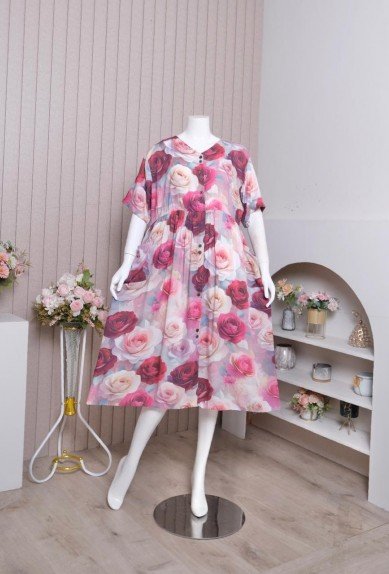 TERBARU ZORAYA Yasmina Dress Rayon Premium Adem Dan Lembut Mudah Disetrika Busui Friendly All Size