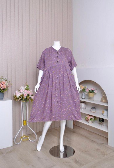 TERBARU ZORAYA Yasmina Dress Rayon Premium Adem Dan Lembut Mudah Disetrika Busui Friendly All Size