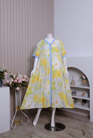 Zoraya Daster Kanya Dress Rayon Premium Remaja Bumil Busui Terbaru Kekinian - Wanita - Katun