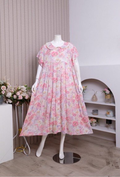 Zoraya Daste Zeeya Dress Motif Premium Remaja Bumil Busui Terbaru Kekinian