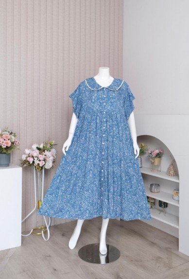 Zoraya Daste Zeeya Dress Motif Premium Remaja Bumil Busui Terbaru Kekinian