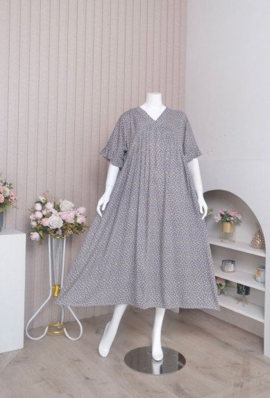 Zoraya Daster Marshanda Long Panjang Dress Motif Premium Remaja Terbaru Kekinian