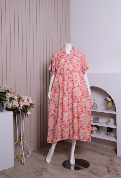 TERLARIS Daster Dress Cesara ZORAYA Rayon Premium Busui friendly kancing hidup