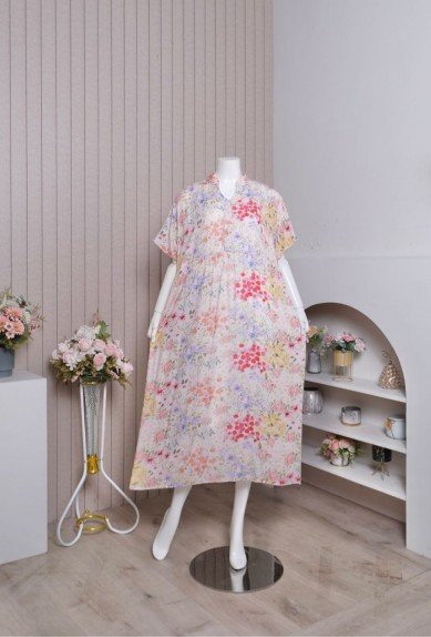 TERLARIS Daster Dress Cesara ZORAYA Rayon Premium Busui friendly kancing hidup