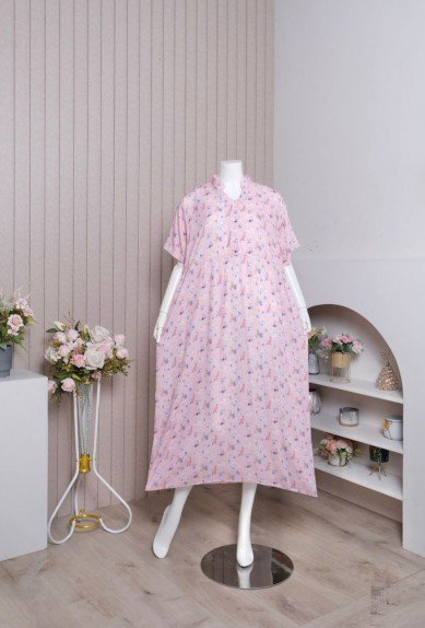 TERLARIS Daster Dress Cesara ZORAYA Rayon Premium Busui friendly kancing hidup