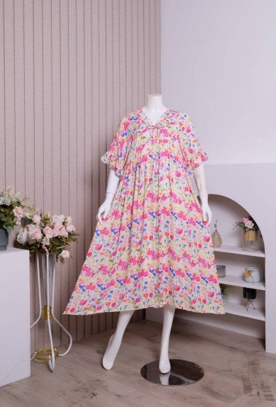 ZORAYA daster new kimono panjang dress motif premium remaja bumil ZORAYA daster new kimono panjang dress motif premium remaja bumil