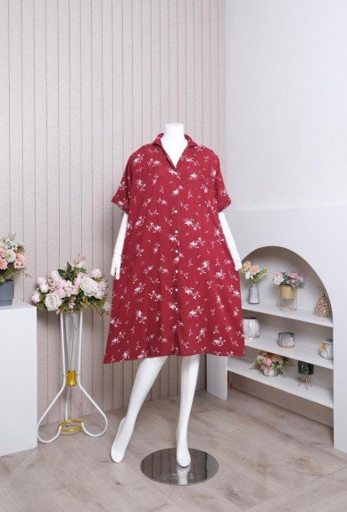 Zoraya Lyodra Dress Motif Dress Panjang Rayon Premium Remaja Bumil Busui Terbaru Baju Tidur Kekinian Wanita Dewasa