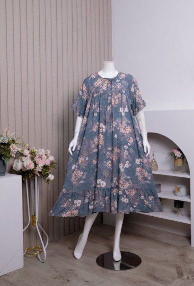 ZORAYA Daster Olla Dress Panjang Rayon Premium Remaja Bumil Terbaru Kekinian Rayon Adem Santai Busui Nyaman