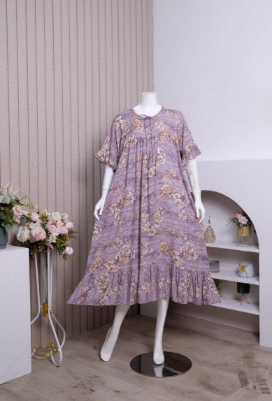ZORAYA Daster Olla Dress Panjang Rayon Premium Remaja Bumil Terbaru Kekinian Rayon Adem Santai Busui Nyaman