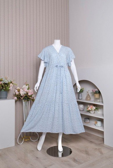 Dress Rumahan Daster Kekinian Raisa Motif ZORAYA Rayon Premium Busui friendly kancing hidup Rempel pundak dan dada cantik All Size Ld 120