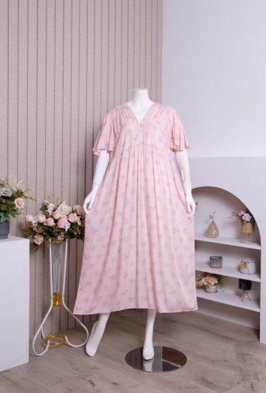ZORAYA - Camelia Long Daster Premium Busui Daster Adem Tangan Pendek Motif