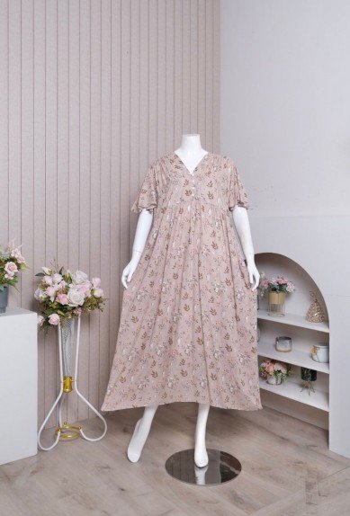 ZORAYA - Camelia Long Daster Premium Busui Daster Adem Tangan Pendek Motif ZORAYA - Camelia Long Daster Premium Busui Daster Adem Tangan Pendek Motif