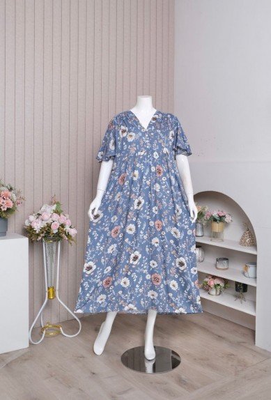 ZORAYA - Camelia Long Daster Premium Busui Daster Adem Tangan Pendek Motif ZORAYA - Camelia Long Daster Premium Busui Daster Adem Tangan Pendek Motif