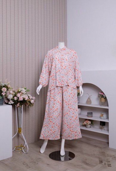 ZORAYA Hanna Set Piyama Rayon Premium Busui Bumil OneSet Kulot Setelan Panjang