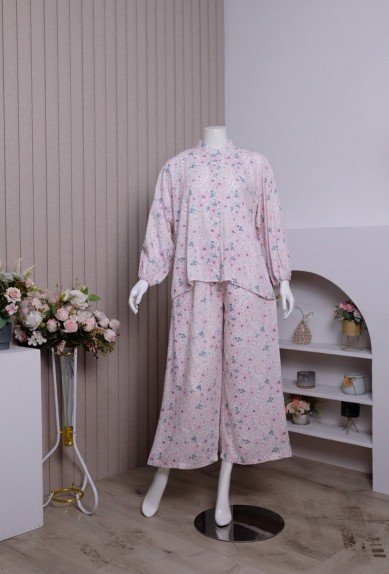 ZORAYA Hanna Set Piyama Rayon Premium Busui Bumil OneSet Kulot Setelan Panjang ZORAYA Hanna Set Piyama Rayon Premium Busui Bumil OneSet Kulot Setelan Panjang