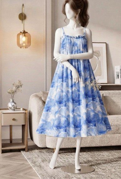 Zoraya Fellie Dress Daster Rayon Premium Remaja Bumil Busui Terbaru Baju Tidur Wanita Kekinian Panjang Lembut Motif