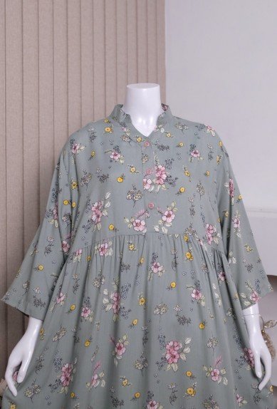 Zoraya Amanda Dress Motif Daster Panjang Premium Wanita Remaja Terbaru Kekinian Busui Bumil