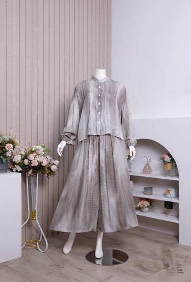 ZORAYA Zemia Set Piyama Rayon Premium Busui Bumil OneSet Kulot Setelan Panjang