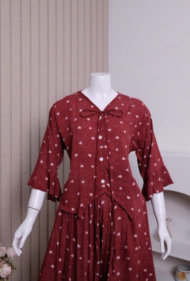 ZORAYA Serena Set Piyama Rayon Premium Busui Bumil OneSet Kulot Setelan Panjang