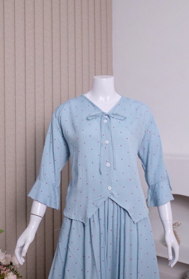 ZORAYA Serena Set Piyama Rayon Premium Busui Bumil OneSet Kulot Setelan Panjang ZORAYA Serena Set Piyama Rayon Premium Busui Bumil OneSet Kulot Setelan Panjang
