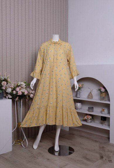 Zoraya Anya Dress Daster Rayon Premium Remaja Bumil Busui Terbaru Baju Tidur Wanita Kekinian Panjang Lembut Motif